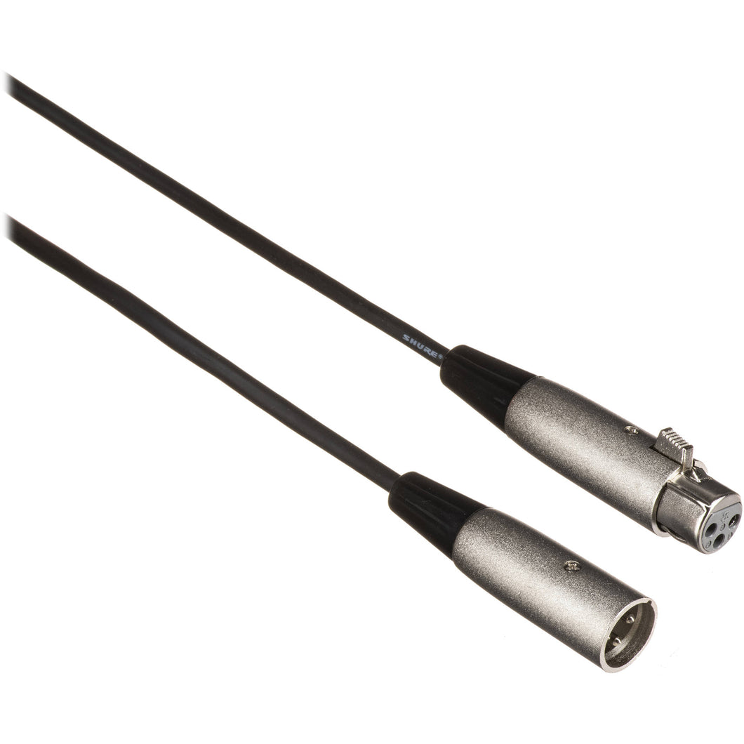 Shure Hi-Flex XLR Male to XLR Female Microphone Cable with Chrome Connectors